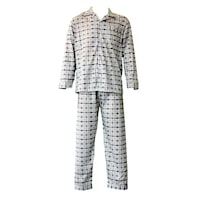 NEW Men's Cotton Light Weight Pajamas Pyjamas PJs Set Two Piece Long Sleeve