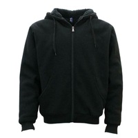 Winter Mens Womens Unisex Zip-Up Hoodie w Sherpa Fur Thick Hooded Jacket Jumper