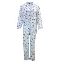 Women's Ladies Longsleeve Cotton Pajamas Pyjamas PJ Set Sleepwear