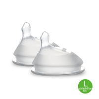 Generation 3 Silicone Orthodontic Bottle Nipple, 2 Pieces - Large