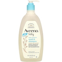 532mL Aveeno Baby Sensitive Wash & Shampoo, Daily Moisture Lightly Scented Sensitive Wash