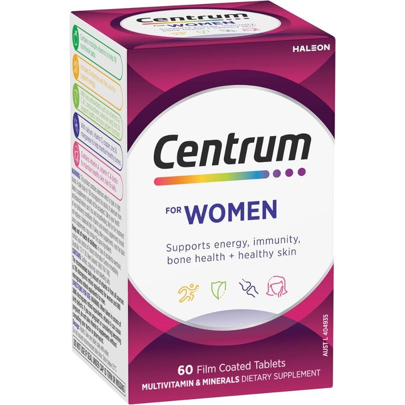 Centrum For Women Multivitamin with Vitamins & Minerals to Support Energy Immunity Bone