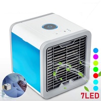 Portable Mini Air Cooler Fan Air Conditioner Cooling Fan Humidifier Desk USB Fan