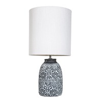 Amalfi Fleur Table Lamp Glaze Concrete Base Bedside Lamp for Living Room Bedroom
