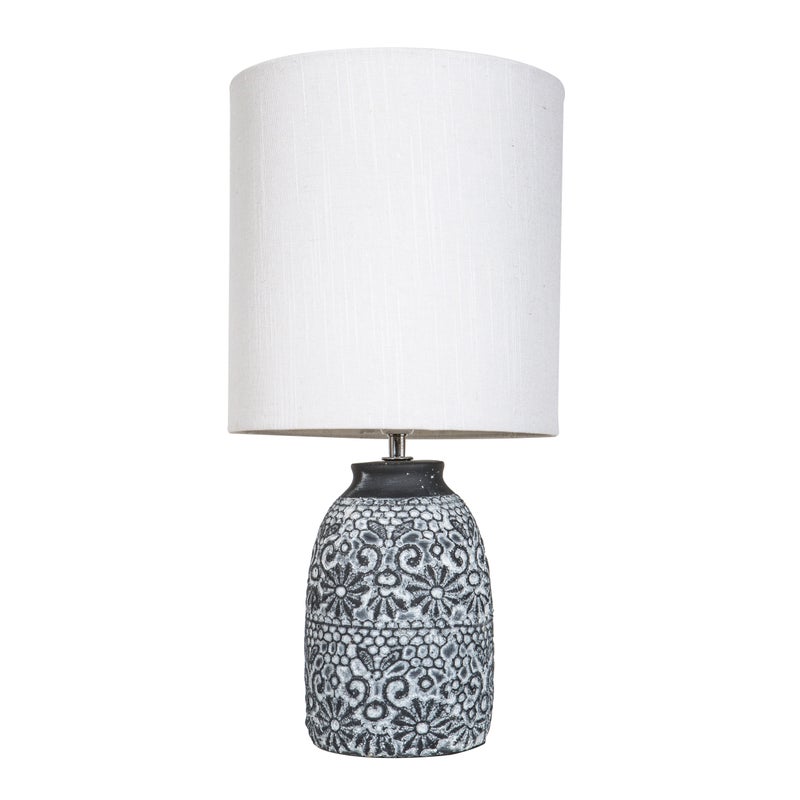 Amalfi Fleur Table Lamp Glaze Concrete Base Bedside Lamp for Living Room Bedroom
