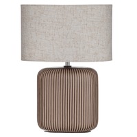 Amalfi Claro Table Lamp Dimmable Bedside Lamp for Bed Living Room Taupe/Black