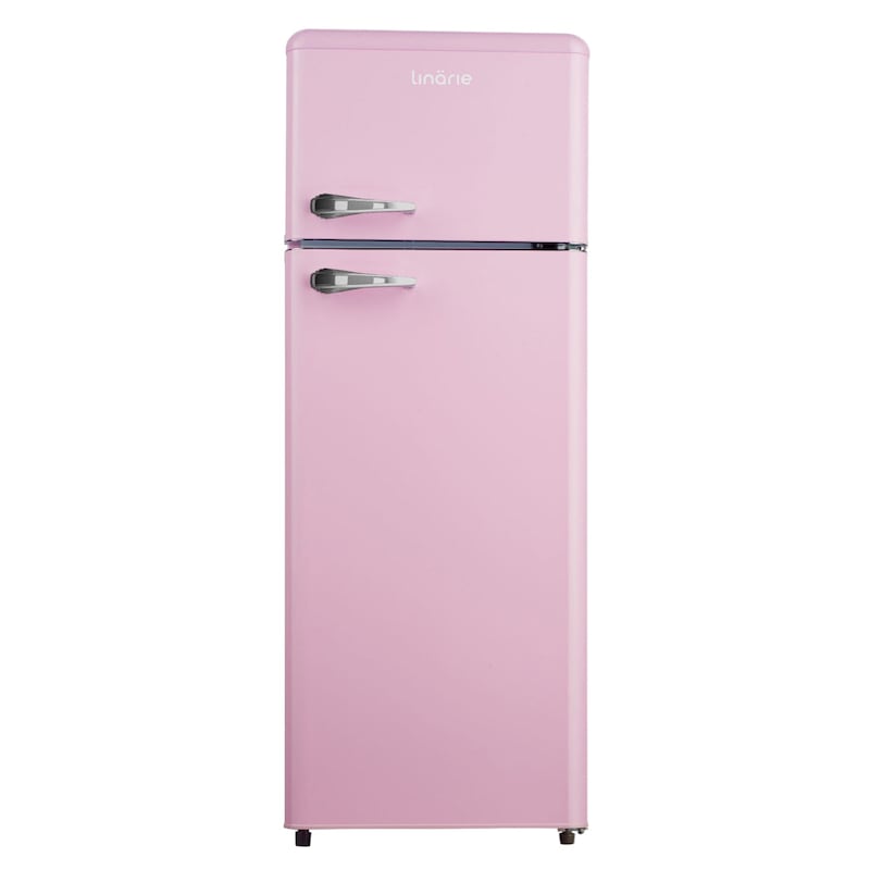 Linarie - Valloire 209L Pink Retro Top Mount Fridge LK200DDPINK