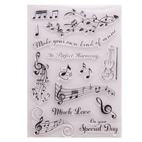 1 Only Silicone Stamp Sheet Music Stamp Sheet Music Key Clear