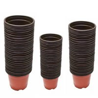 100Pcs Seedlings Flower Pots Plastic Plant Nursery Garden Plant Pot