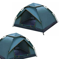 3-4 Persons Camping Tent Green Outdoor UV Protection Automatic Quick Open Waterproof