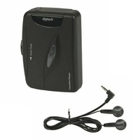 Cassette Player w/ earphones Digitech Portable Three Function Keys Auto Stop