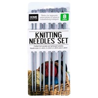 Knitting Needles Set 8pc 4 Assorted Sizes From 4mm-8mm
