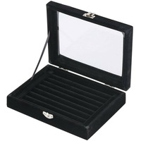 Velvet Ring Earring Jewelry Display Organizer Box Tray Holder Storage Show Case
