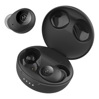 Motorola MOTO BUDS 250 True Wireless Bluetooth Earbuds with Microphone and Wireless Charging Case, IPX5 Water Resistant, Smart Touch-Control (Black)