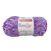 bulk 12 Purple Super Soft Chenille Yarn 100G