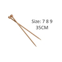 bulk 24 35Cm Bamboo Knitting Needle Size 7Mm 8Mm 9Mm Crocket Sewing Diy 35cm