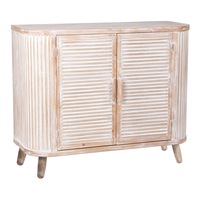 Casual Hamptons Ribbed Double Door Cabinet 100x81cm