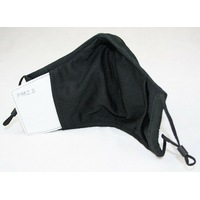 Face Mask Reusable Cotton Cloth Fabric W/ 2 Pm2.5 Perfect Fit Adjustable Black