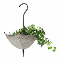 Embossed Umbrella Hanging Planter 42x59cm
