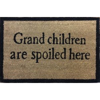 Grand Children Spoilt Here Doormat Door Mat Outdoor Entrance Front Rug 60x40cm
