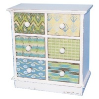 Provincial 6 Drawer Cabinet 38x41cm