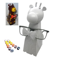 Paint Your own Giraffe Desk Eyeglass Holder Stand, kids arts & craft kits,Eye glass holder for nightstand art projects