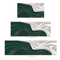 Non-Slip Home PVC Anti-Oil Waterproof Floor Mat Door Mat Kitchen Mat Dark Green