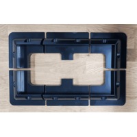 Black Solar Panel ABS Plastic Corner plus Mid Brackets