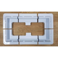 White Solar Panel ABS Plastic Corner plus Mid Brackets