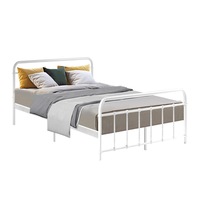 Metal Bed Frame - Double (White)