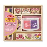 Melissa & Doug Wooden Stamp Set - Friendship