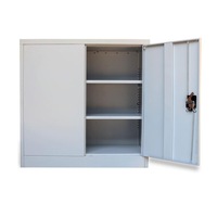 2 Door Steel Storage Cabinet Filing Office Garage Locker 90cm