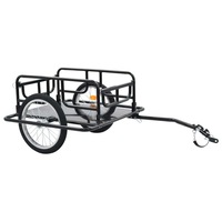 Bike Cargo Trailer 2-Wheeled Bicycle Cart Carrier Steel Frame Foldable Drawbar