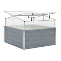 Greenhouse Cover Raised Garden Bed Planter Box Galvanised Steel Grey
