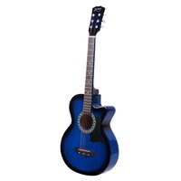 Guitar 38” Inch Full-Size Acoustic Wooden Folk Classical Cutaway Blue