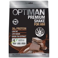 Optiman 1.68Kg Protein Powder Chocolate Low Sugar Muscle Gain Australian Made