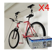 4 X Velobici Storage Hoist Surfboard Kayak Bicycle Rack Bike Lift Ceiling Hooks