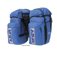 Azur Bike Bicycle Commuting Pannier Rear Bag Blue Pair