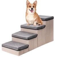 Luxury Foldable 4 Tier Dog Stairs