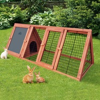 Alopet Rabbit Hutch 117CMX50CMX45CM Bunny House Run Cage Chicken Coop Wooden Outdoor Pet Hutch