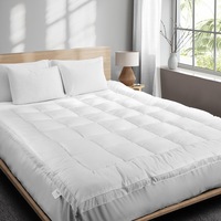 Bedra Mattress Topper Pillowtop 1000gsm Fitted Underlay White (Double)