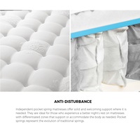 Bedra King Single Mattress 27cm Bed Luxury Tight Top Pocket Spring Foam Medium Firm