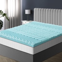 Bedra Queen Memory Foam Mattress Topper Cool Gel Bed Bamboo Cover 7-Zone 8CM
