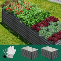 Livsip Garden Bed 320x80x73CM Kits Raised Instant Planter Galvanised Steel