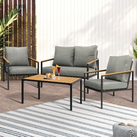 Livsip Outdoor Furniture 4-Piece Setting Bistro Set Dining Chairs Patio Garden