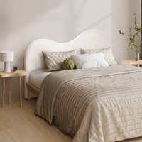 Oikiture Bed Head King Size Headboard Bedhead Boucle Fabric White