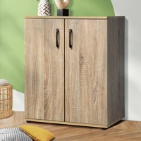 Oikiture Storage Cabinet Bathroom Cabinet Freestanding Cupboard Organiser Wooden