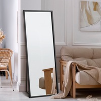 Oikiture Wooden Full Length Mirror Rectangle Floor Mirrors Free Standing