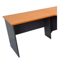 RAPIDLINE RAPID WORKER CORNER WORKSTATION WING W660 x D955 x H75mm Cherry/Ironstone