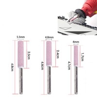 10 Chainsaw Sharpener Burr Grinding Stone File Chain Part Sharpening 4/4.8/5.5mm